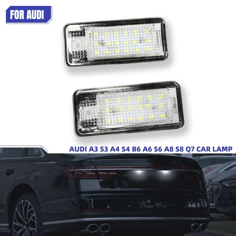 Для Audi A3 A4 S4 RS4 B6 B7 A6 RS6 S6 C6 S5 Q7 A8 S8 Avant: светодиодные фонари подсветки номерного знака (2 шт.), без ошибок Canbus
Для Audi A3 A4 S4 RS4 B6 B7 A6 RS6 S6 C6 S5 Q7 A8 S8 Avant: светодиодные фонари подсветки номерного знака (2 шт.), без ошибок Canbus