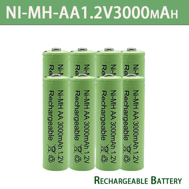 100% 1.2V 3000 Mah Ni MH AA rechargeable battery Ni MH battery for camera microphone toy car free shipping
100% 1.2V 3000 Mah Ni MH AA rechargeable battery Ni MH battery for camera microphone toy car free shipping
