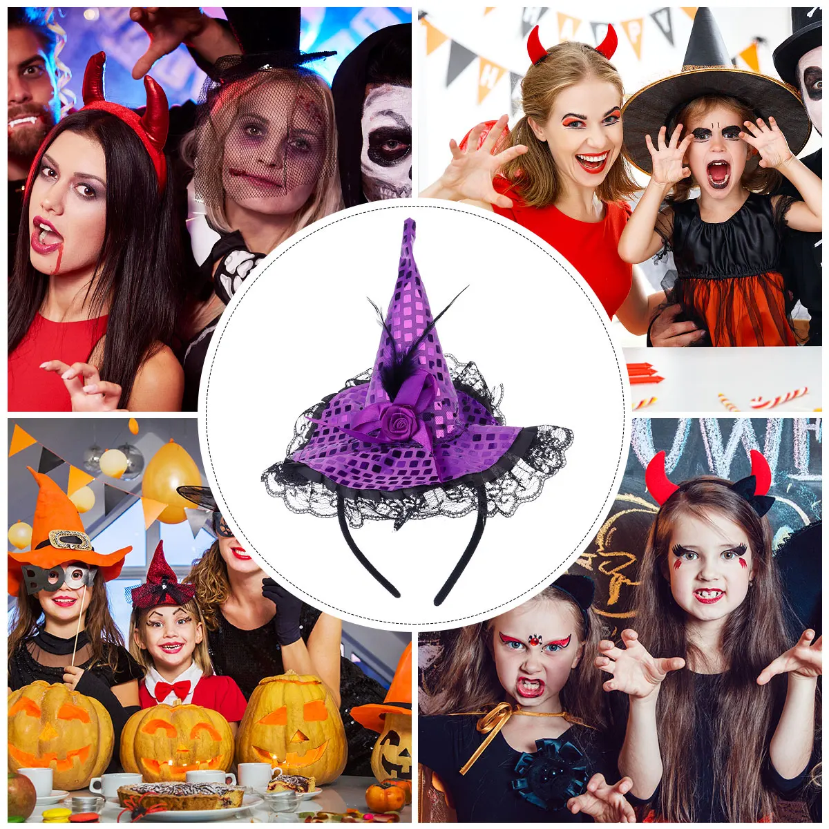 Шляпа ведьмы, обруч для волос на Хэллоуин, легкий головной убор с блестками, аксессуары для косплея, декор для вечеринки для взрослых и детей
Шляпа ведьмы, обруч для волос на Хэллоуин, легкий головной убор с блестками, аксессуары для косплея, декор для вечеринки для взрослых и детей