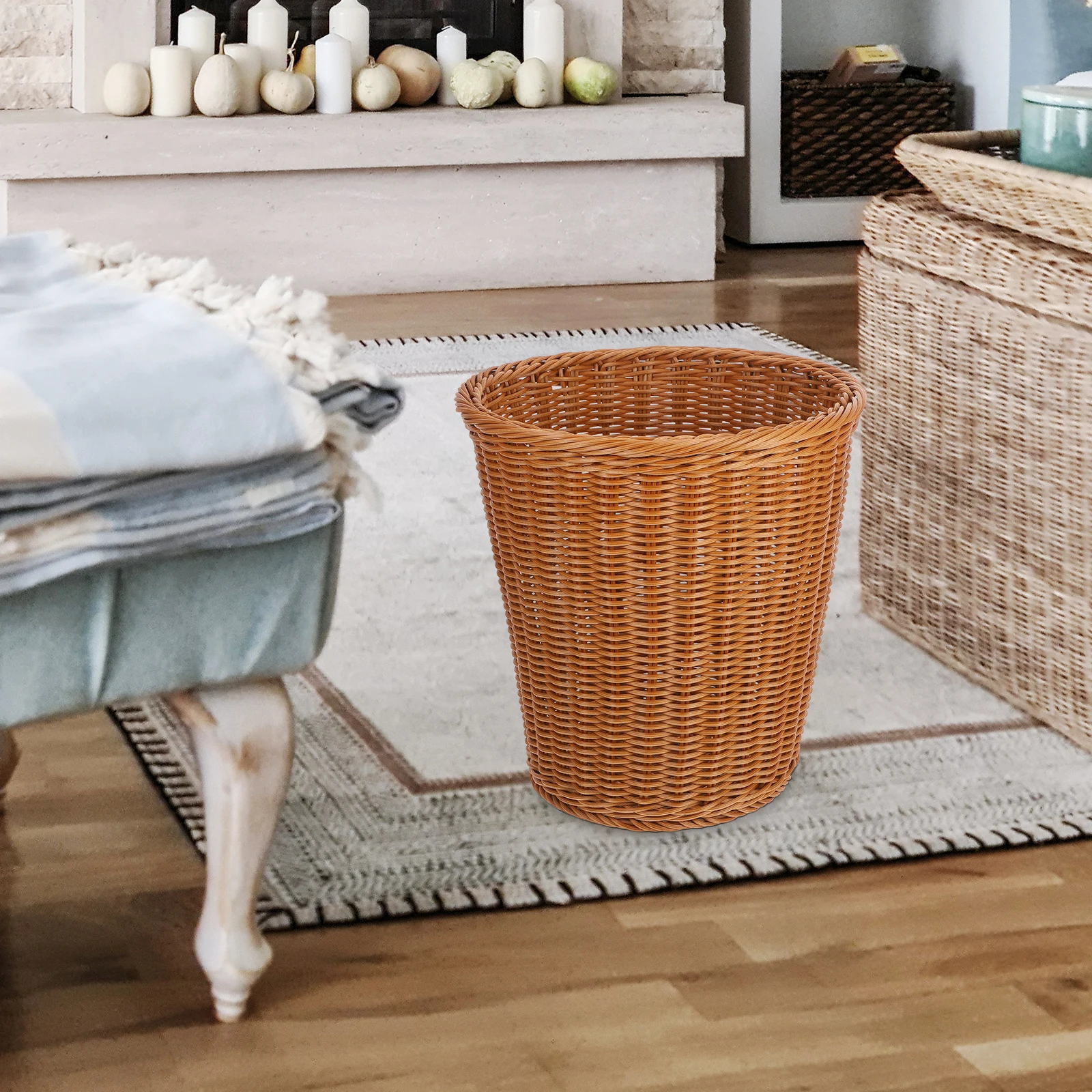 Rattan Trash Can Woven Rubbish Container Plastic Home Basket Kitchen Garbage Recycling Bin Friendly Storage
Rattan Trash Can Woven Rubbish Container Plastic Home Basket Kitchen Garbage Recycling Bin Friendly Storage