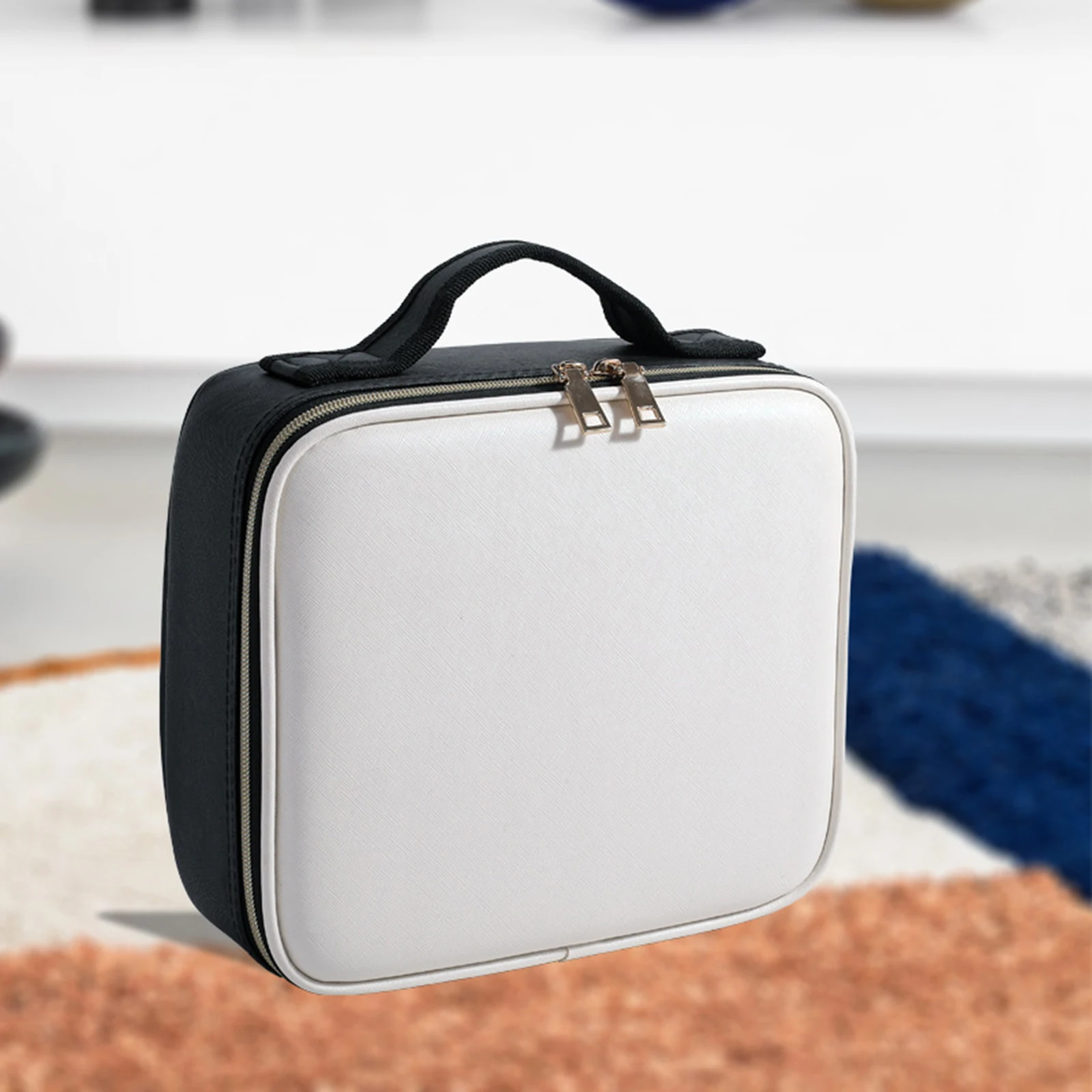 Nylon Makeup Case with Adjustable Dividers Cosmetic Train Case Organizer for Women Brushes Toiletry
Nylon Makeup Case with Adjustable Dividers Cosmetic Train Case Organizer for Women Brushes Toiletry