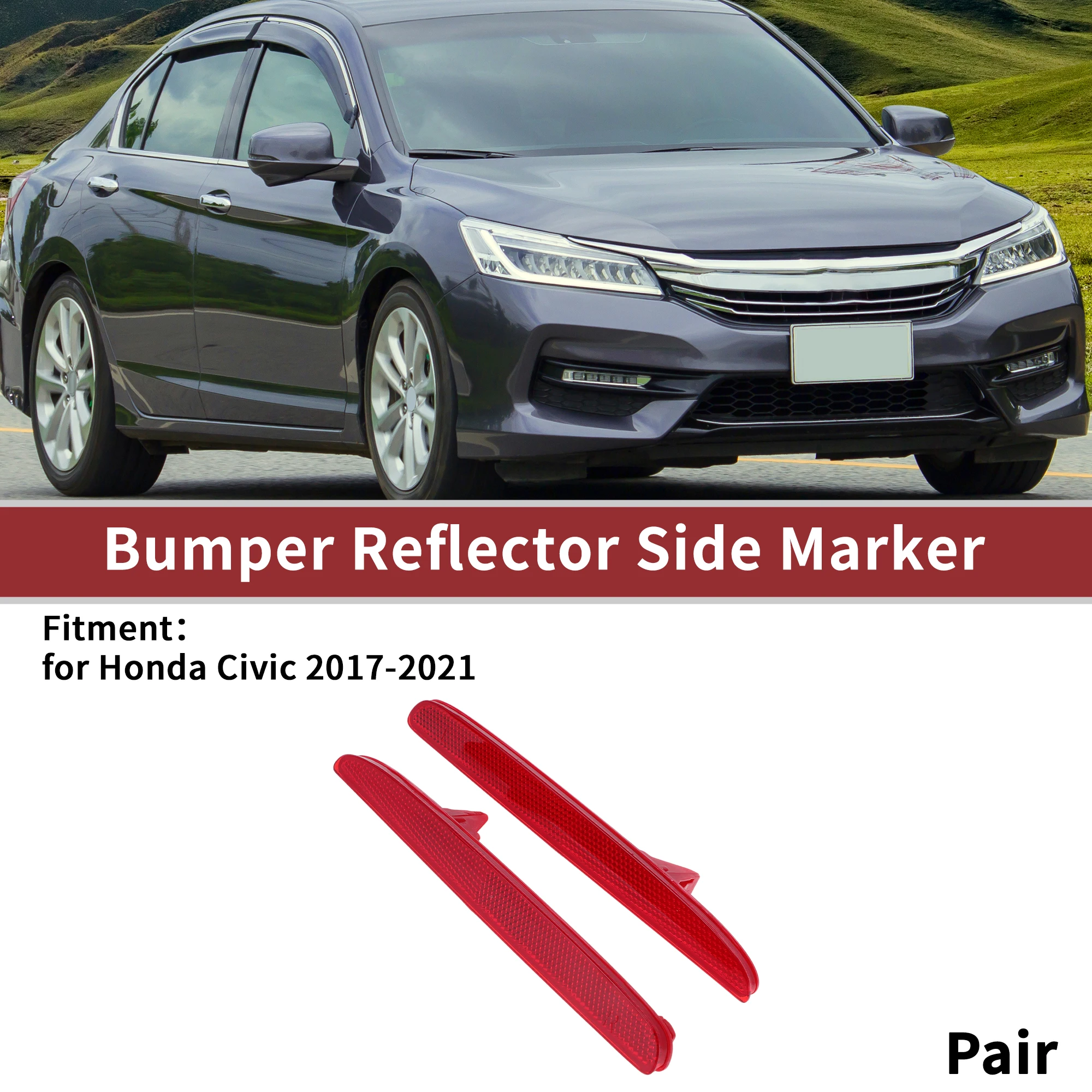 UXCELL 1 пара отражателей бампера для Honda Civic 2017-2021 No 33555TDJJ01
UXCELL 1 пара отражателей бампера для Honda Civic 2017-2021 No 33555TDJJ01