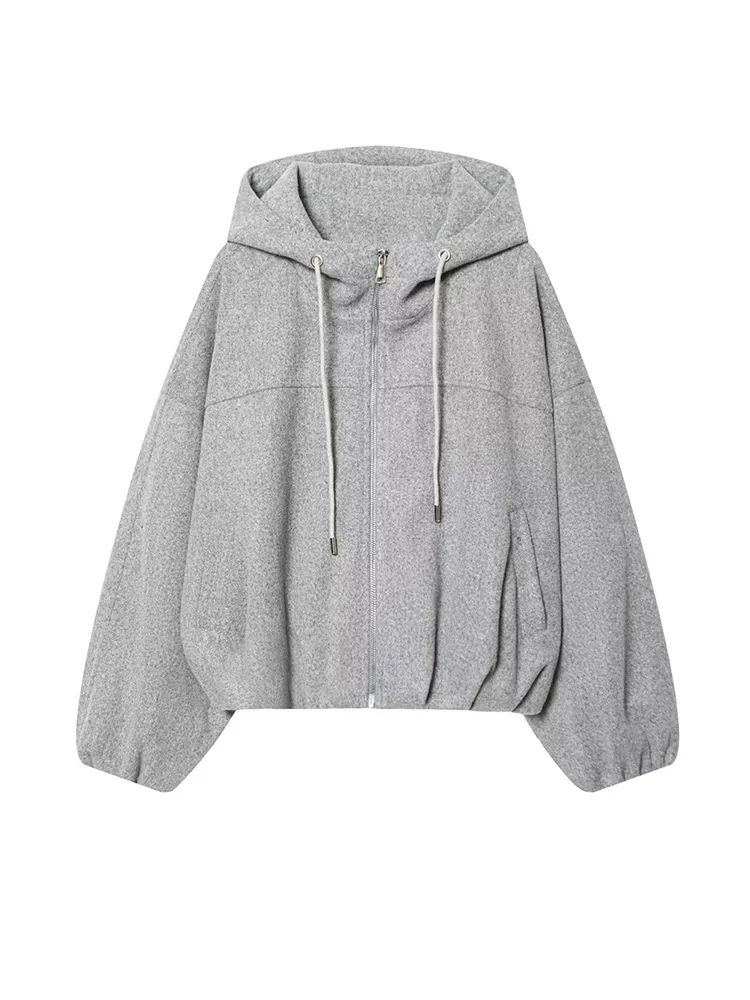 HH Women Street Short Jacket Fashion Drawstring Hooded Sweatshirt Style Zipper Female Casual Long-Sleeved Pockets Loose Coat
HH Women Street Short Jacket Fashion Drawstring Hooded Sweatshirt Style Zipper Female Casual Long-Sleeved Pockets Loose Coat
