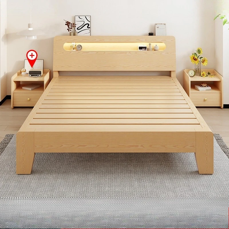 Solid wood bed simple modern double bed frame 1.5m economical simple assembly 1.2 single bed rental room household
Solid wood bed simple modern double bed frame 1.5m economical simple assembly 1.2 single bed rental room household
