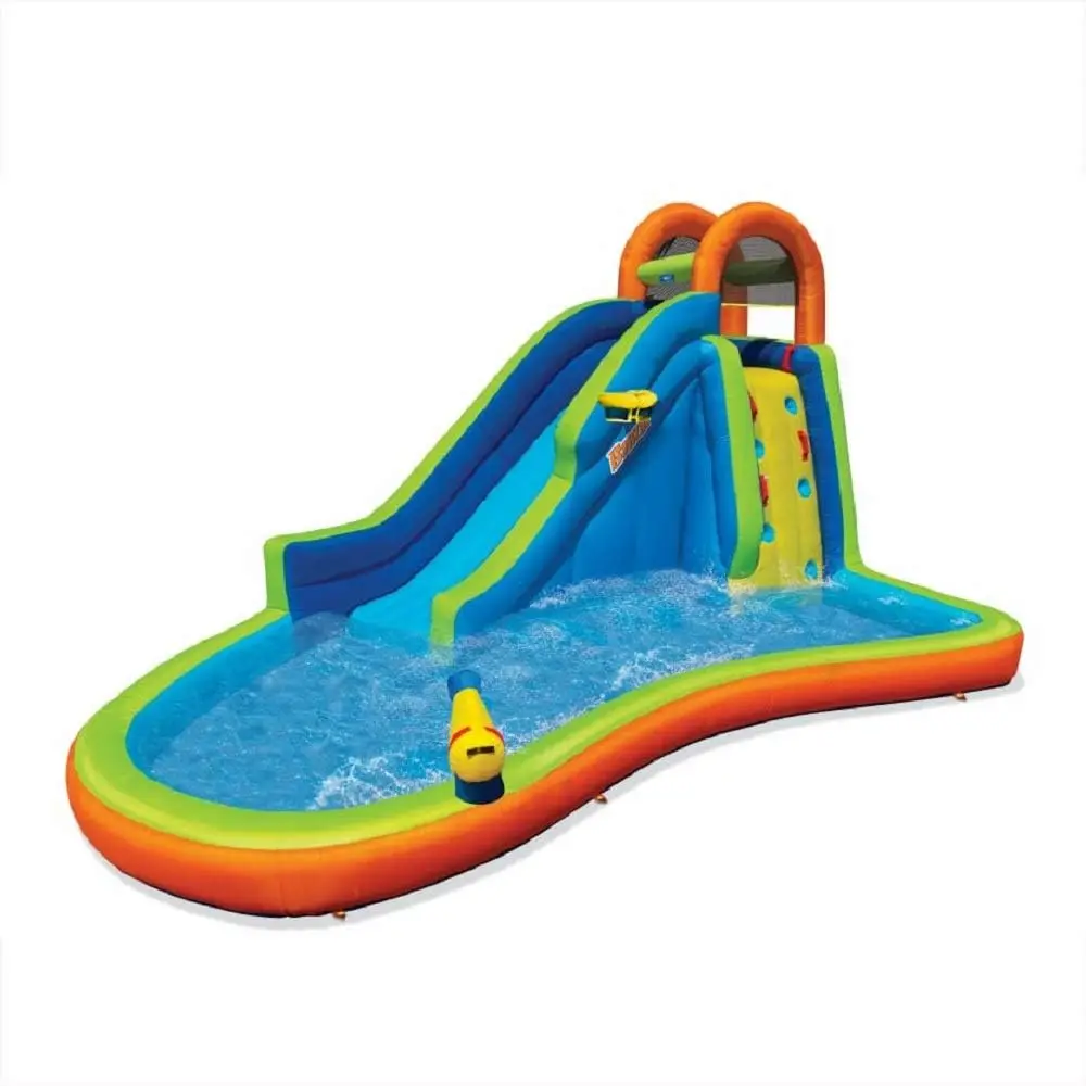 BANZAI Big Blast Water Park, Length: 14 ft 5 in, Width: 10 ft 7 in, Height: 7 ft 11 in, Inflatable Outdoor Backyard Water Slide
BANZAI Big Blast Water Park, Length: 14 ft 5 in, Width: 10 ft 7 in, Height: 7 ft 11 in, Inflatable Outdoor Backyard Water Slide