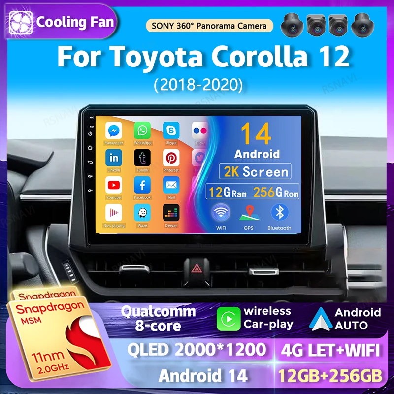 Android 14 wifi+4G Carplay Car Radio For Toyota Corolla 12 2018-2020 Right Navigation GPS Video Player Stereo Multimedia DVD DSP
Android 14 wifi+4G Carplay Car Radio For Toyota Corolla 12 2018-2020 Right Navigation GPS Video Player Stereo Multimedia DVD DSP