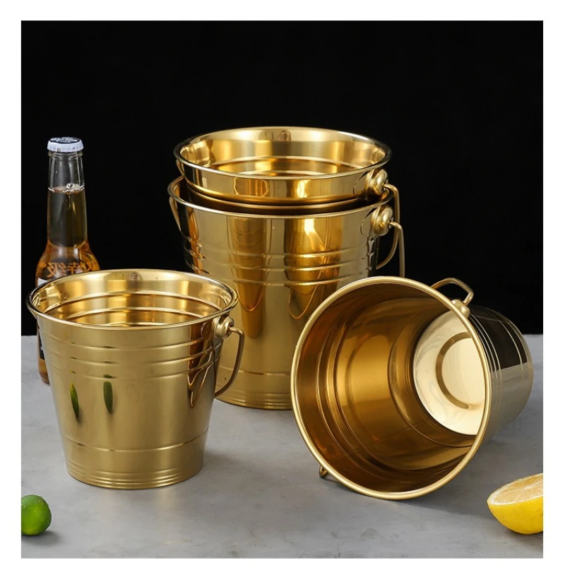 YJQ stainless steel bar commercial champagne beer thickened portable ice bucket
YJQ stainless steel bar commercial champagne beer thickened portable ice bucket