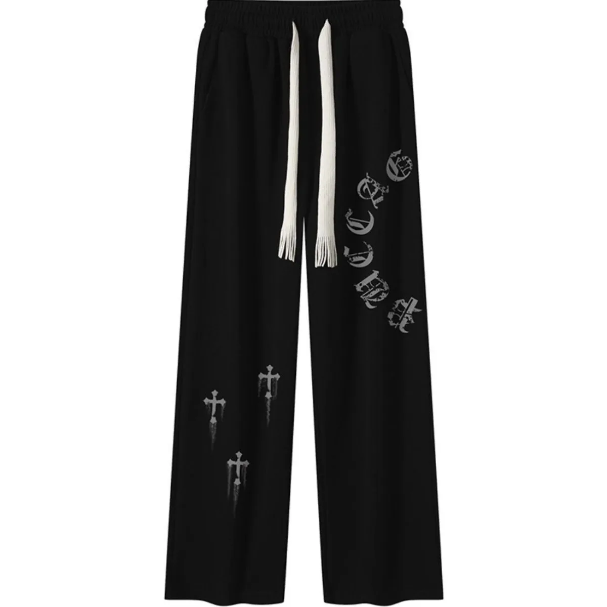 New Fashionable Cross Printed Wide Leg Pants for Men and Women Straight Loose Elastic Drawstring Street Casual Sports Pants
New Fashionable Cross Printed Wide Leg Pants for Men and Women Straight Loose Elastic Drawstring Street Casual Sports Pants