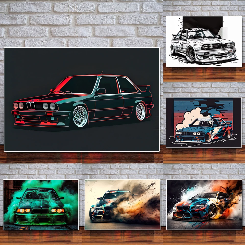 Abstract Retro E30 Sports Car Poster Classic Luxury Racing Graffiti Canvas Painting Supercar Watercolor Wall Art Room Home Decor
Abstract Retro E30 Sports Car Poster Classic Luxury Racing Graffiti Canvas Painting Supercar Watercolor Wall Art Room Home Decor