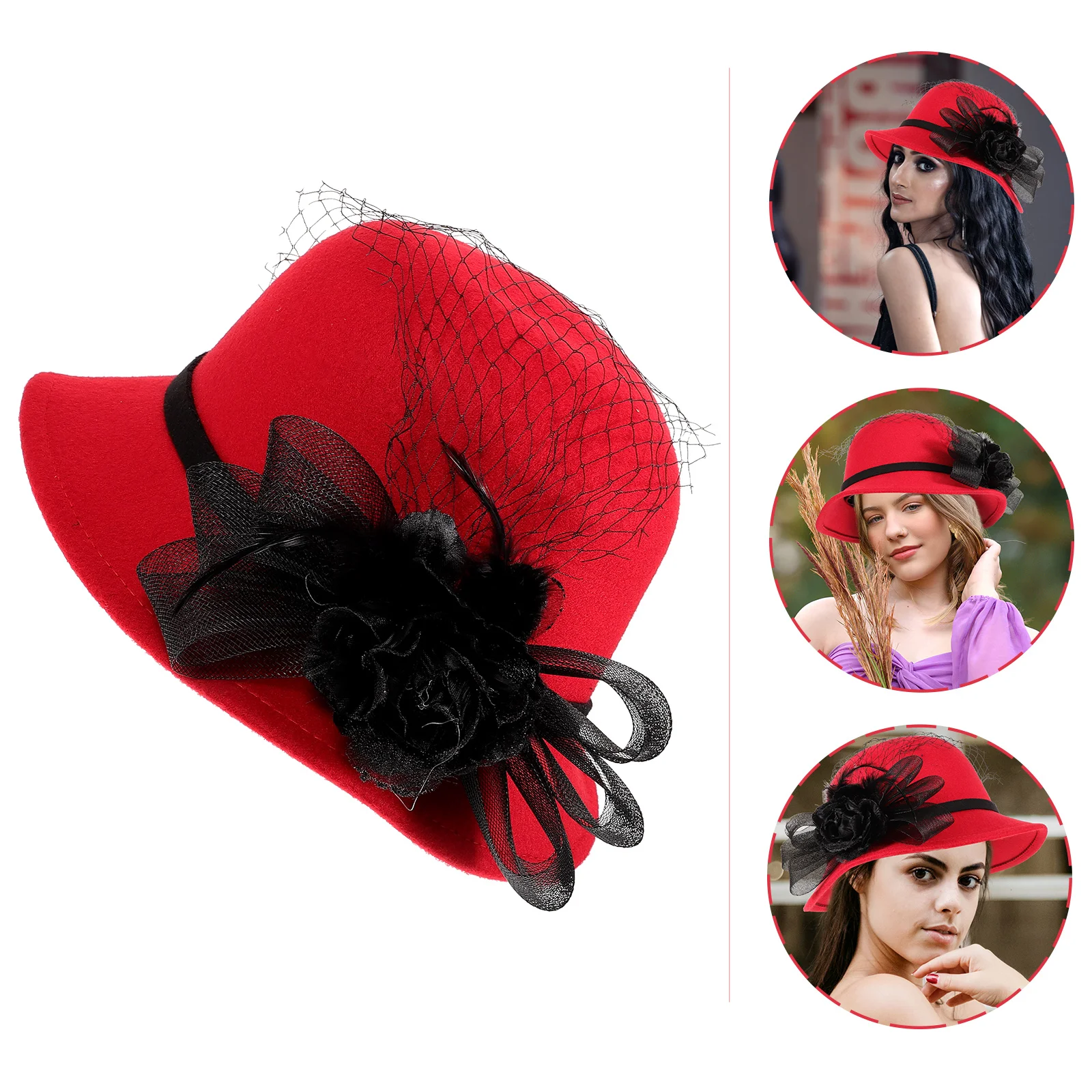 Fascinators Hat Bridal Caps Bride for Wedding Bonnets Women Funeral Hats with Veil Women's &
Fascinators Hat Bridal Caps Bride for Wedding Bonnets Women Funeral Hats with Veil Women's &