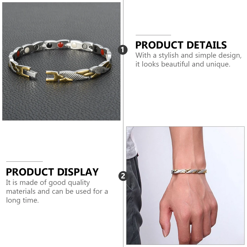 Titanium Steel Bracelet Magnetic Therapy Wristband Personality Men Women Bracelets
Titanium Steel Bracelet Magnetic Therapy Wristband Personality Men Women Bracelets