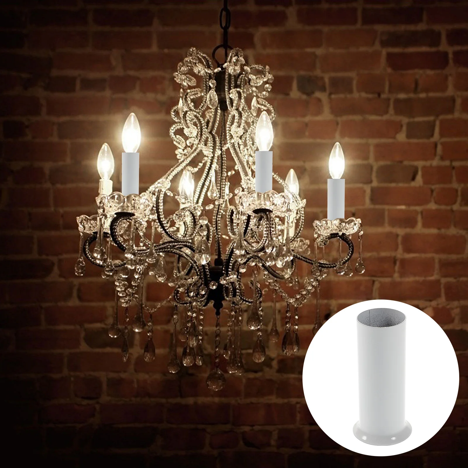 6 Pcs Crystal Chandeliers Candelabra Base Covers Light Sleeves Bulbs Fixture Metal Lamp
6 Pcs Crystal Chandeliers Candelabra Base Covers Light Sleeves Bulbs Fixture Metal Lamp