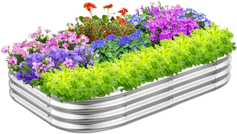 Galvanized Raised Garden Beds, Outdoor Raised Beds for Gardening, Oval Large Bottomless Metal Elevated Planter Raised Bo
Galvanized Raised Garden Beds, Outdoor Raised Beds for Gardening, Oval Large Bottomless Metal Elevated Planter Raised Bo