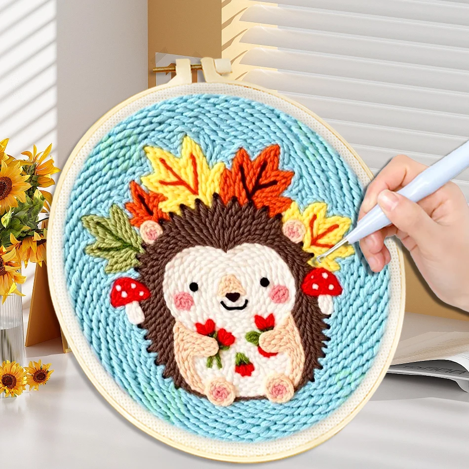  Frame Punch Needle Embroidery Starter Kits animals 20x20cm Sewing Diy Embroidery Poke Handmade For Beginner Cross stitch set
Frame Punch Needle Embroidery Starter Kits animals 20x20cm Sewing Diy Embroidery Poke Handmade For Beginner Cross stitch set