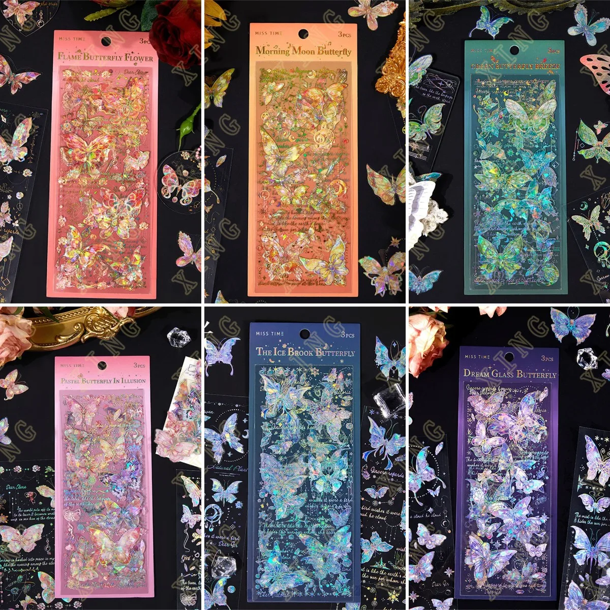 3 sheets/pack Butterfly Stickers Insects Stickers PET Transparent Waterproof Decorative Decal For Scrapbook DIY Crafts Album
3 sheets/pack Butterfly Stickers Insects Stickers PET Transparent Waterproof Decorative Decal For Scrapbook DIY Crafts Album