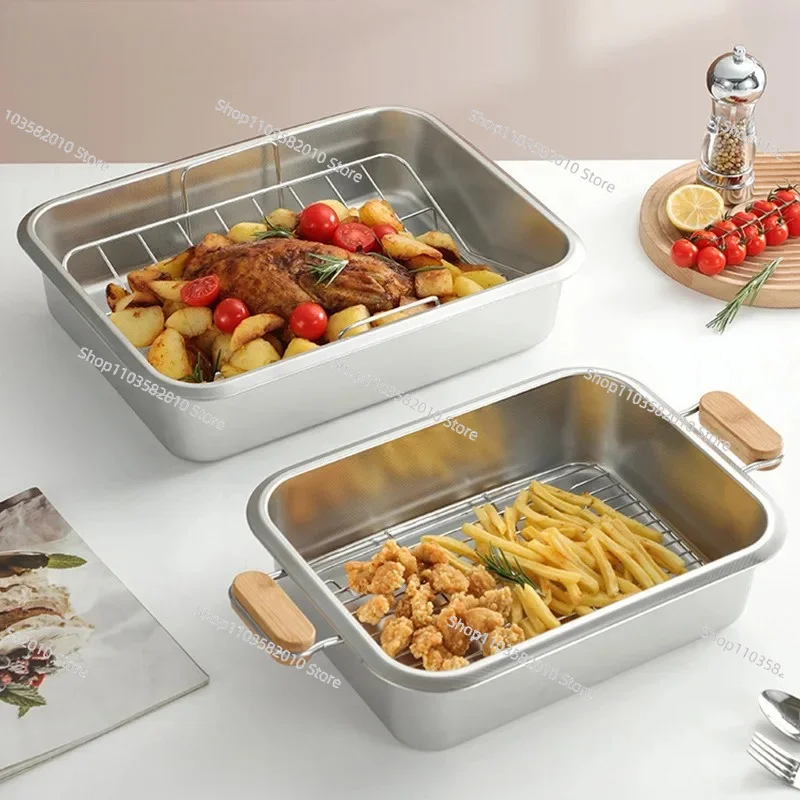 for minimalist stainless steel baking tray heavy duty steam roasting drip pan with bamboo handle heat resistant non stick
for minimalist stainless steel baking tray heavy duty steam roasting drip pan with bamboo handle heat resistant non stick