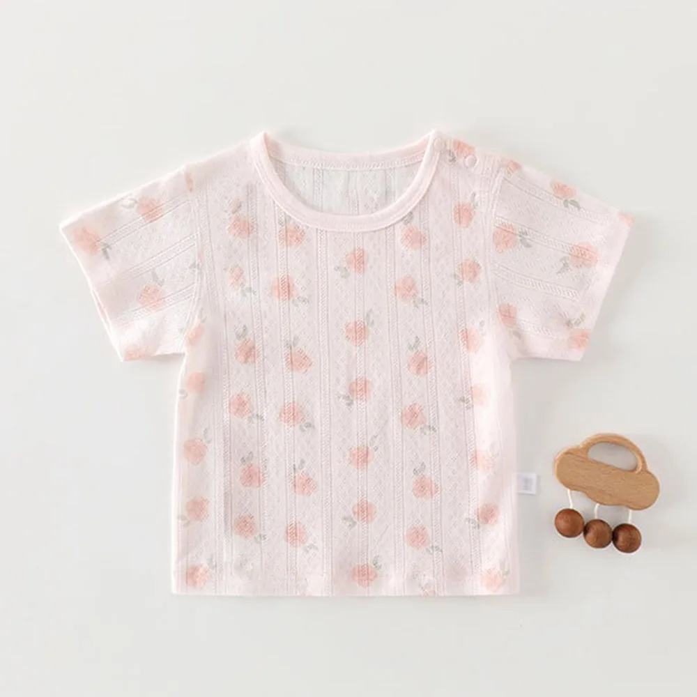 Infant Short Sleeved T-shirt Summer 100% Cotton Baby Girl Tops Tees Floral Daily Wear Lightweight Little Kids Clothes
Infant Short Sleeved T-shirt Summer 100% Cotton Baby Girl Tops Tees Floral Daily Wear Lightweight Little Kids Clothes