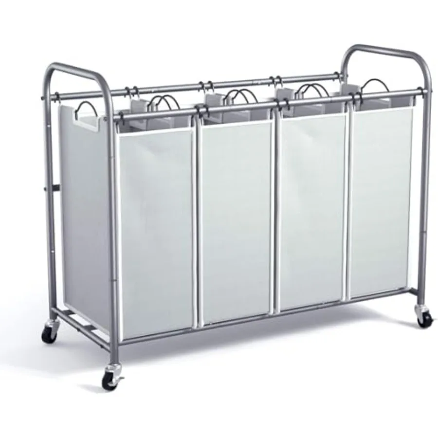 Laundry Hamper Sorter Cart: 4-Section Organizer with Heavy-Duty Lockable Wheels and Removable Bags 180L Rolling Laundry Basket
Laundry Hamper Sorter Cart: 4-Section Organizer with Heavy-Duty Lockable Wheels and Removable Bags 180L Rolling Laundry Basket