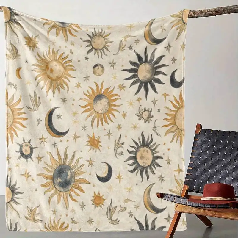 Очаровательный плед в стиле бохо с изображением солнца и луны — мягкий плед с астрологическим мотивом для уютного и мечтетворного домашнего декора
Очаровательный плед в стиле бохо с изображением солнца и луны — мягкий плед с астрологическим мотивом для уютного и мечтетворного домашнего декора