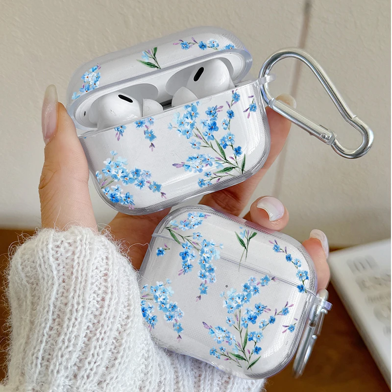 Clear TPU Light Blue Floral Cases for Airpods Pro2/Pro3 /Pro Fashion Silicon Headphone Cover for AirPods 4/3/2/1 Earphone Case
Clear TPU Light Blue Floral Cases for Airpods Pro2/Pro3 /Pro Fashion Silicon Headphone Cover for AirPods 4/3/2/1 Earphone Case