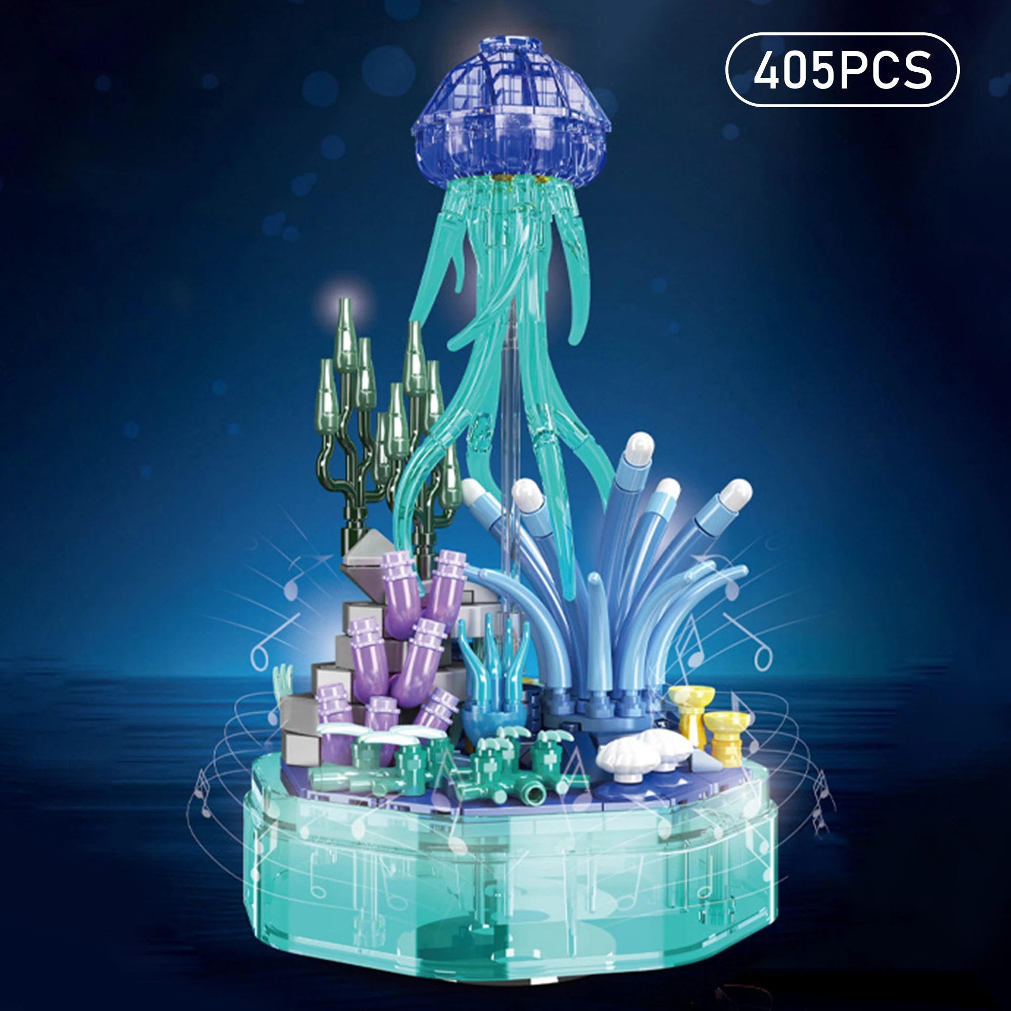 Освещенная креативная музыкальная шкатулка в виде медузы, строительные блоки, сборная модель, обучающая игрушка-головоломка, подарок для мальчиков и девочек, настольный дисплей
Освещенная креативная музыкальная шкатулка в виде медузы, строительные блоки, сборная модель, обучающая игрушка-головоломка, подарок для мальчиков и девочек, настольный дисплей