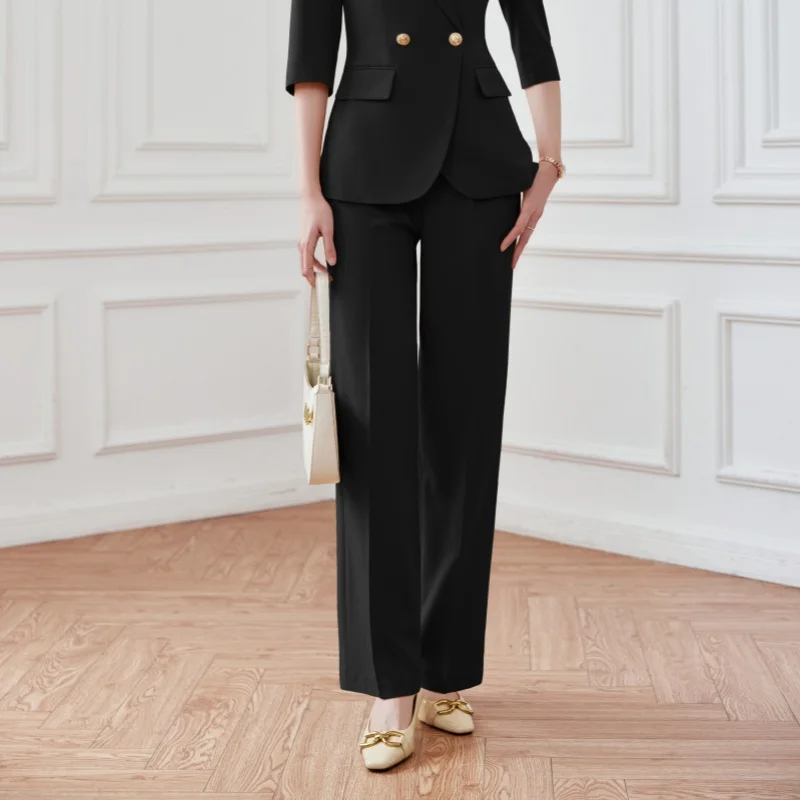 AIyssa New spring 2025, fashionable business women's clothing, high-quality single-piece wide-leg pants. Comfortable and stylish
AIyssa New spring 2025, fashionable business women's clothing, high-quality single-piece wide-leg pants. Comfortable and stylish