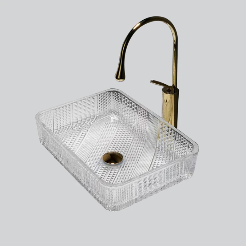 Crystal art glass washbasin bathroom cabinet washbasin combination small-sized balcony
Crystal art glass washbasin bathroom cabinet washbasin combination small-sized balcony