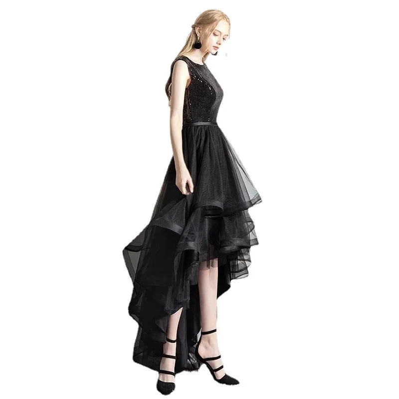 A136 Customized High Low Formal Dress Elegant Women O-Neck Short Front Long Back Evening Dresses Sequin Banquet Party Prom Dress
A136 Customized High Low Formal Dress Elegant Women O-Neck Short Front Long Back Evening Dresses Sequin Banquet Party Prom Dress