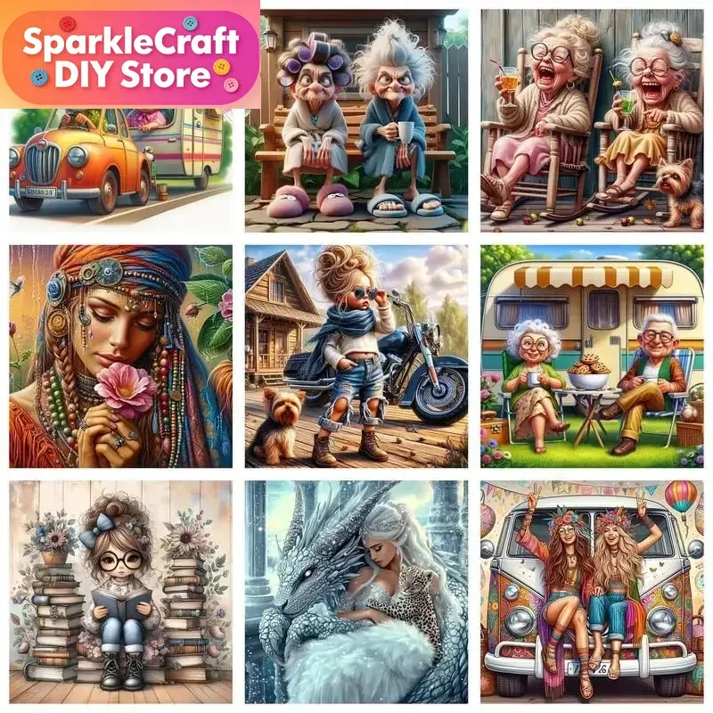 1pc frameless Full Square Diamond Painting 5D DIY The elderly aunt's sisters Diamond Embroidery Kits Mosaic Home Decor
1pc frameless Full Square Diamond Painting 5D DIY The elderly aunt's sisters Diamond Embroidery Kits Mosaic Home Decor