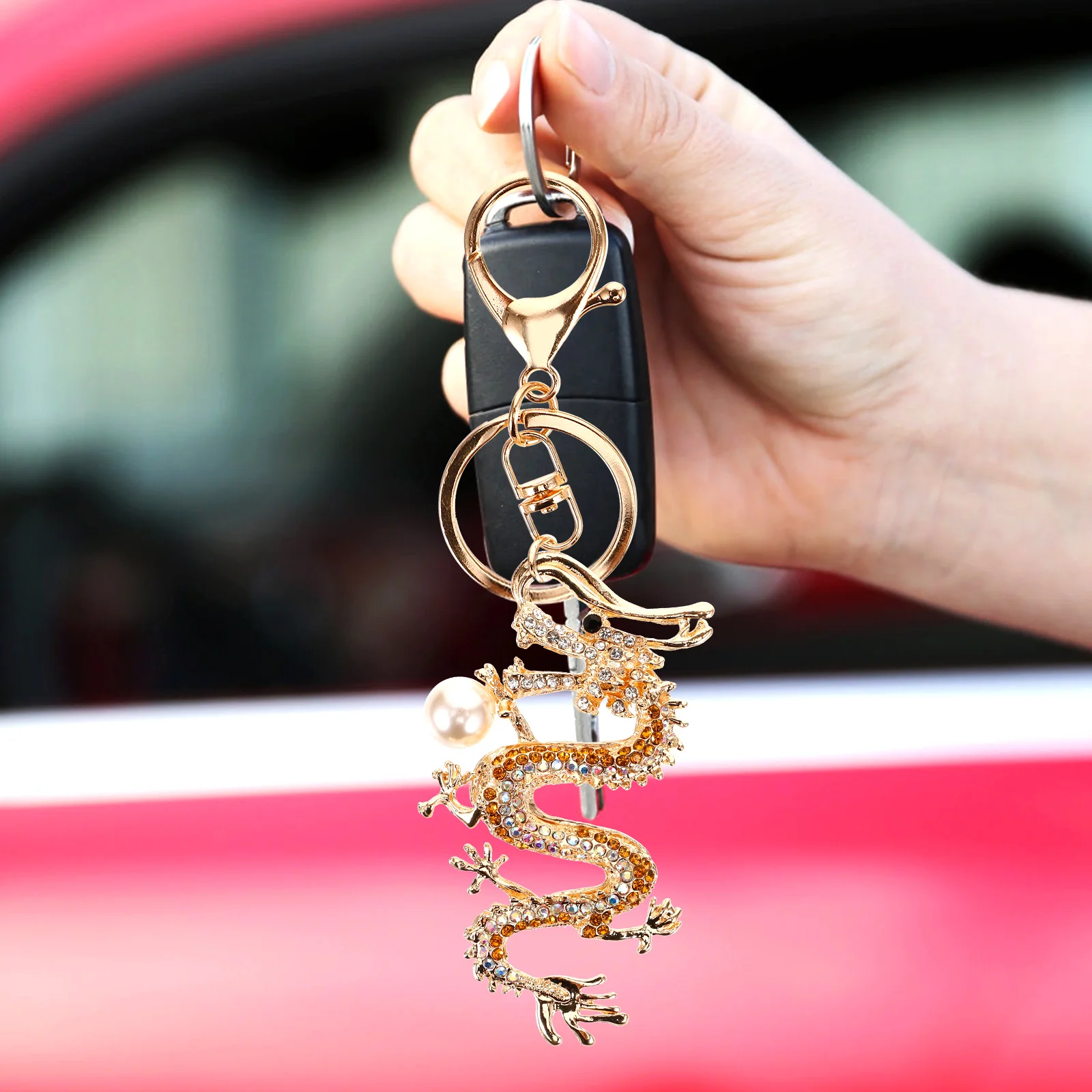 Dragon Keychain Pendant Zinc Alloy Chinese Style DIY Jewelry Dragon Charm Necklace Women Men Golden Metal Souvenir
Dragon Keychain Pendant Zinc Alloy Chinese Style DIY Jewelry Dragon Charm Necklace Women Men Golden Metal Souvenir