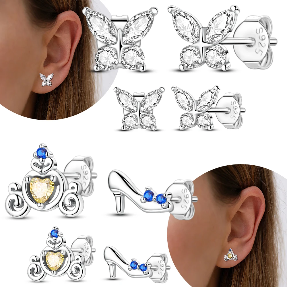 earrings charms 925 silver original Crystal pumpkin stud earrings with butterfly women delicate jewelry Valentine's gift
earrings charms 925 silver original Crystal pumpkin stud earrings with butterfly women delicate jewelry Valentine's gift