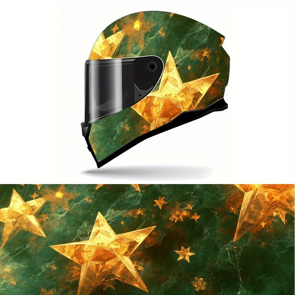 Five-Pointed Stars, Golden Glow, Cosmic Vibes,Helmet Vinyl Wrap, Waterproof Removable Decals for Motorcycle Bike Helmets, Anti-S
Five-Pointed Stars, Golden Glow, Cosmic Vibes,Helmet Vinyl Wrap, Waterproof Removable Decals for Motorcycle Bike Helmets, Anti-S