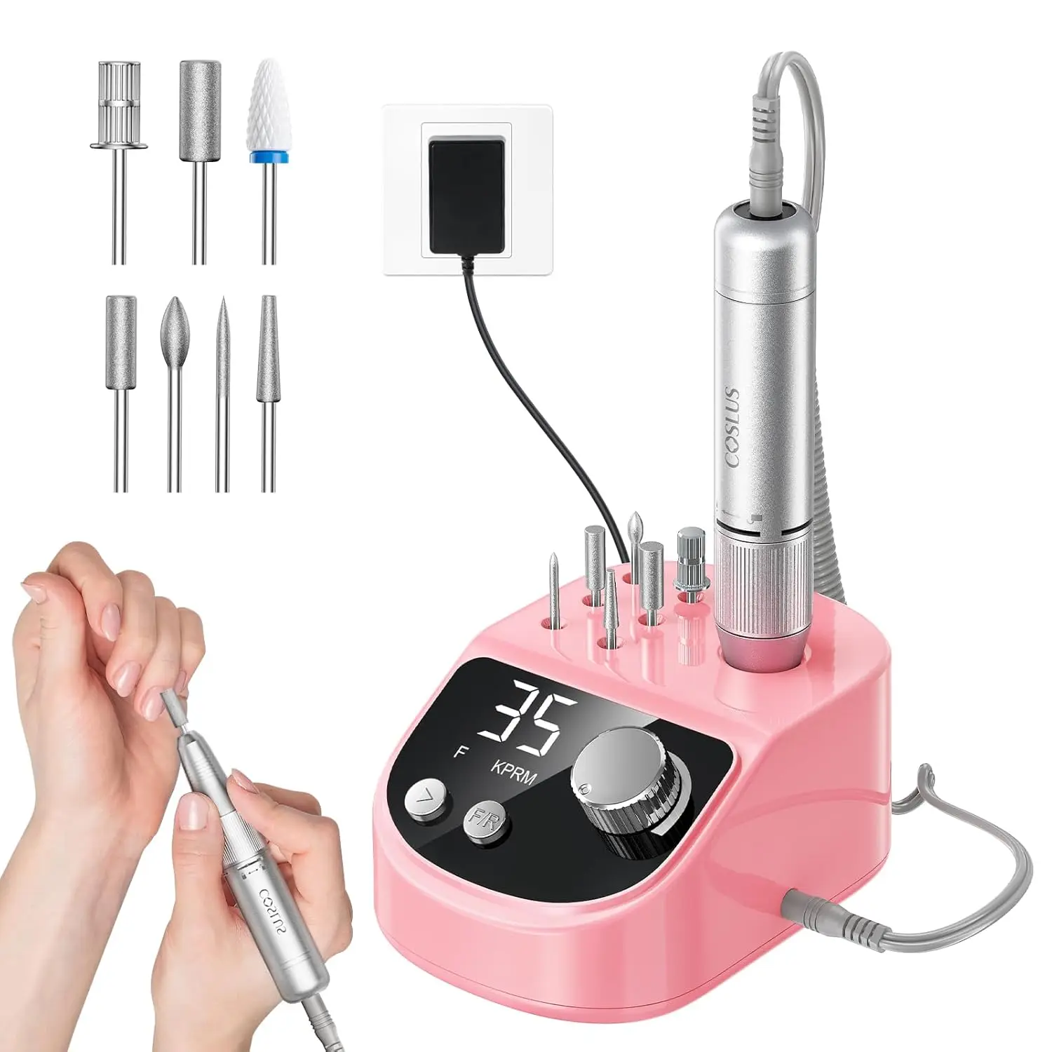 Professional Electric Nail Drill: 35000RPM Steady Power with LED Display for Acrylic, Gel & Natural Nails
Professional Electric Nail Drill: 35000RPM Steady Power with LED Display for Acrylic, Gel & Natural Nails