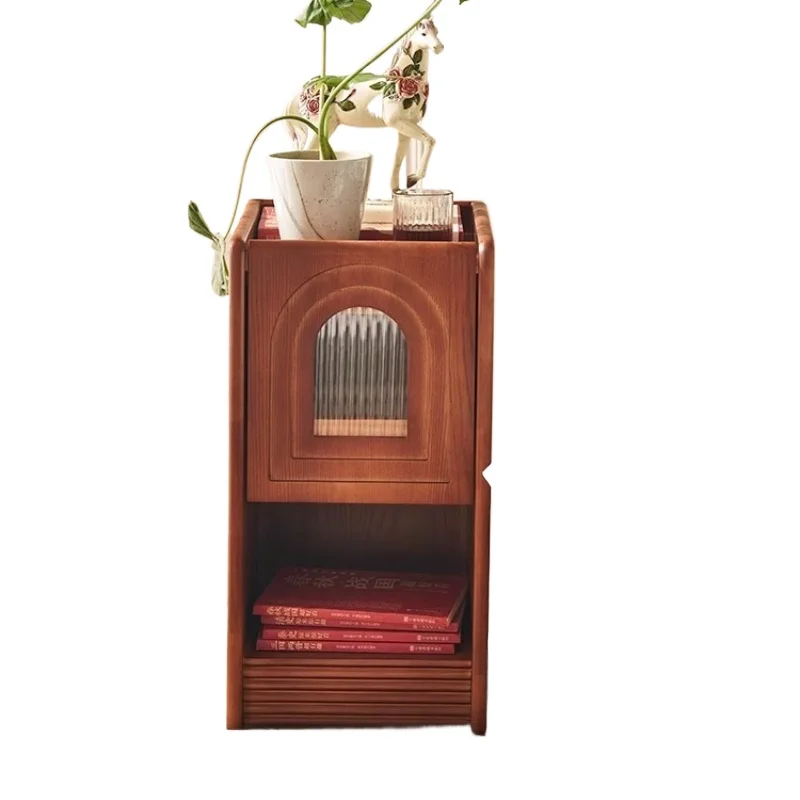 French retro solid wood bedside table, narrow side drawer storage medium antique bedside table
French retro solid wood bedside table, narrow side drawer storage medium antique bedside table