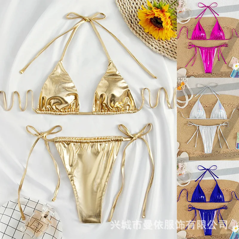 Женский купальник из ткани с горячим тиснением, разделенный комплект из двух предметов, сексуальный купальник-бикини на шнуровке для горячих отпуска, новинка 2023 года
Женский купальник из ткани с горячим тиснением, разделенный комплект из двух предметов, сексуальный купальник-бикини на шнуровке для горячих отпуска, новинка 2023 года