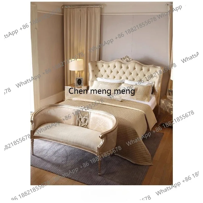 E136 French bed master bedroom high-end leather European style, princess queen bed solid wood 1.8 meters double bed
E136 French bed master bedroom high-end leather European style, princess queen bed solid wood 1.8 meters double bed