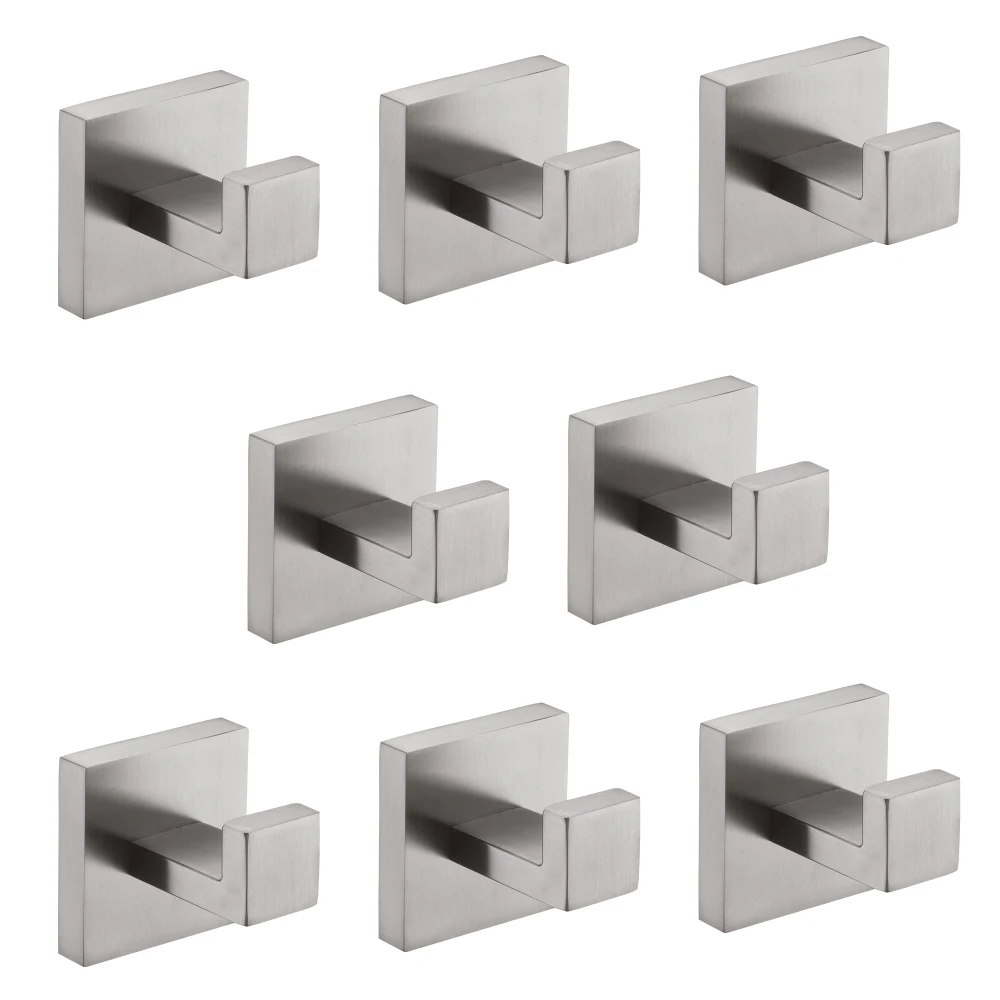 8 Pack Wall-Mounted Stainless Steel Bathroom Towel Hooks/Coat Hooks for Bathroom, Bedroom, Kitchen
8 Pack Wall-Mounted Stainless Steel Bathroom Towel Hooks/Coat Hooks for Bathroom, Bedroom, Kitchen