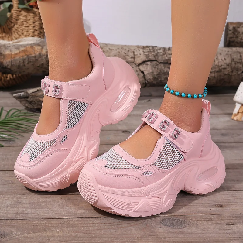 Fashion Sandals Rhinestone Mesh Tire Thick Bottom Comfortable Non-slip Breathable Casual Sports Women's Hollow Shoes Sneakers 
Fashion Sandals Rhinestone Mesh Tire Thick Bottom Comfortable Non-slip Breathable Casual Sports Women's Hollow Shoes Sneakers