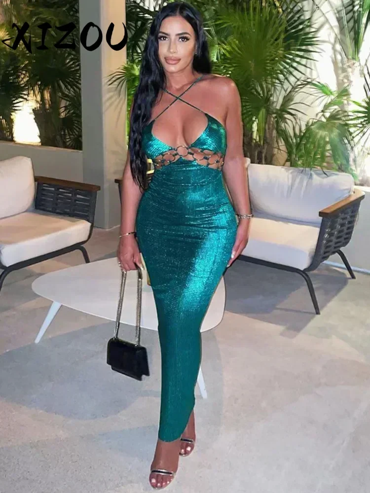 XIZOU Spaghetti Strap Backless Bodycon Maxi Dress for Women 2024 Robe Off-shoulder Hollow Out Strapless Club Party Sexy Dress
XIZOU Spaghetti Strap Backless Bodycon Maxi Dress for Women 2024 Robe Off-shoulder Hollow Out Strapless Club Party Sexy Dress