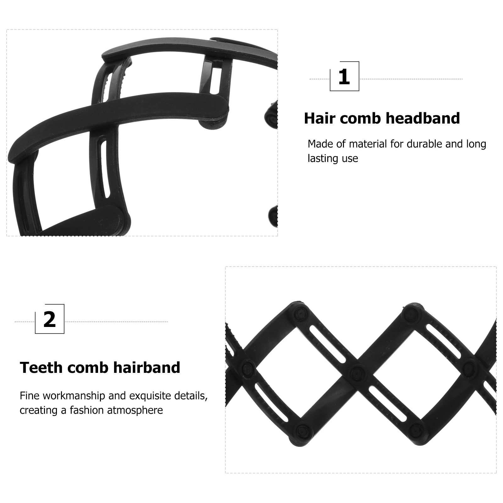 2pcs Retractable Pocket Hairband Durable Plastic Teethed Headband Folding Non Slip Hair Jewelry For Party Wedding Festival Use
2pcs Retractable Pocket Hairband Durable Plastic Teethed Headband Folding Non Slip Hair Jewelry For Party Wedding Festival Use