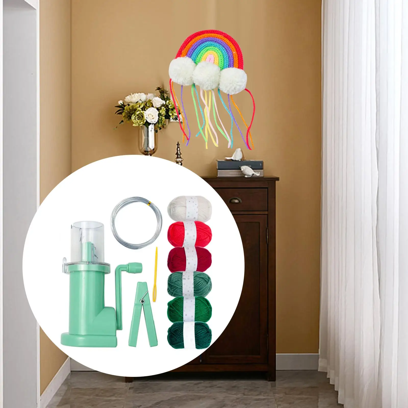 Craft Yarn Knitting Set Hand Operated Spool Knitter Crochet Kit Loom Weaving Tool Sewing Accessories for DIY Clothing Decoration
Craft Yarn Knitting Set Hand Operated Spool Knitter Crochet Kit Loom Weaving Tool Sewing Accessories for DIY Clothing Decoration