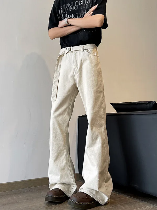 Khaki Color Men's Slim Fit Jeans with Sash Flared American High Street Vibe Straight Leg Knife Casual Wear All Seasons
Khaki Color Men's Slim Fit Jeans with Sash Flared American High Street Vibe Straight Leg Knife Casual Wear All Seasons