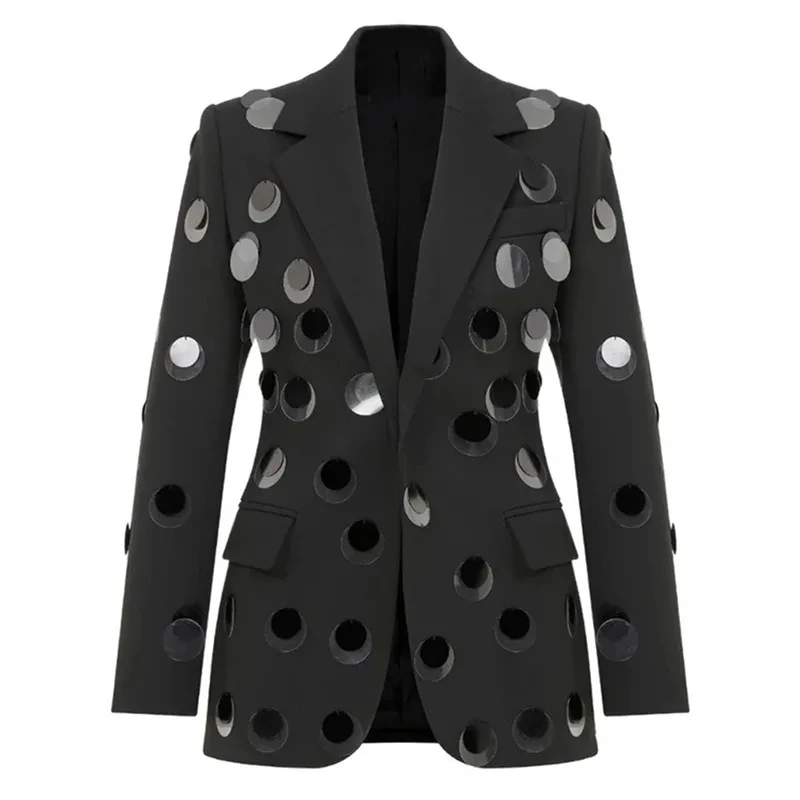 New Arrival European Stylish Designed Sequined Women Office Coat Long Sleeve Single Button Women Blazer
New Arrival European Stylish Designed Sequined Women Office Coat Long Sleeve Single Button Women Blazer