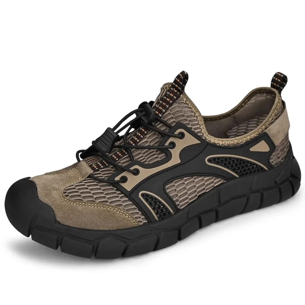 Летние мужские дышащие кроссовки с сеткой, легкая нескользящая спортивная обувь для мужчин, уличная удобная походная обувь с круглым носком
Летние мужские дышащие кроссовки с сеткой, легкая нескользящая спортивная обувь для мужчин, уличная удобная походная обувь с круглым носком