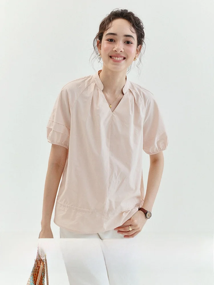 AMUU Original V-Neck Bubble Sleeve Shirts Women's Summer New Sweet Fashion Loose Tops Korean Style Breathable Cotton Blend
AMUU Original V-Neck Bubble Sleeve Shirts Women's Summer New Sweet Fashion Loose Tops Korean Style Breathable Cotton Blend