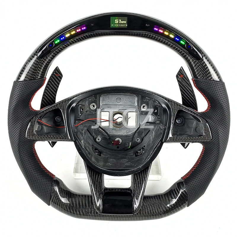 Руль из углеродного волокна со светодиодным дисплеем для Mercedes-Benz 2014 2015 2016 2018 2017 A45 A CLA GLA C300 E-Class A-Class GLC
Руль из углеродного волокна со светодиодным дисплеем для Mercedes-Benz 2014 2015 2016 2018 2017 A45 A CLA GLA C300 E-Class A-Class GLC