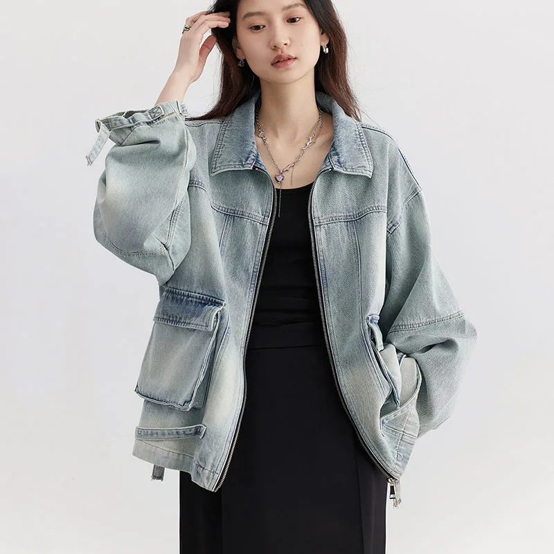 Vintage Loose Fit Denim Coat Streetwear Spring Autumn New American Retro Distressed Loose Long Sleeve Top
Vintage Loose Fit Denim Coat Streetwear Spring Autumn New American Retro Distressed Loose Long Sleeve Top
