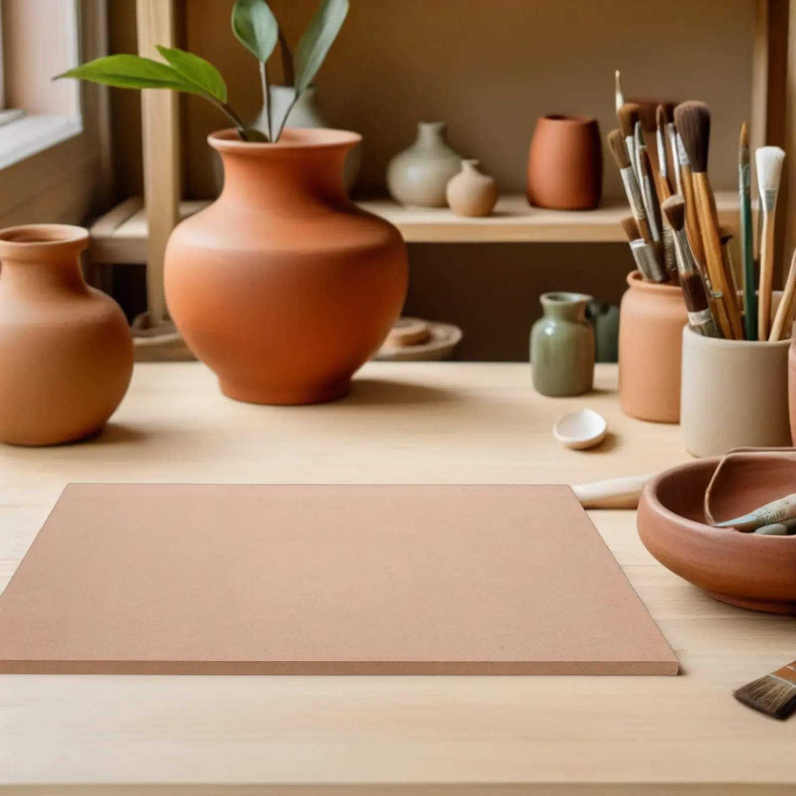 40x30cm Square Wooden Pottery Board Wedging Drying Glazing Sculpting Tray Stable Non-Warping Smooth Easy-Clean Clay Art Tool
40x30cm Square Wooden Pottery Board Wedging Drying Glazing Sculpting Tray Stable Non-Warping Smooth Easy-Clean Clay Art Tool