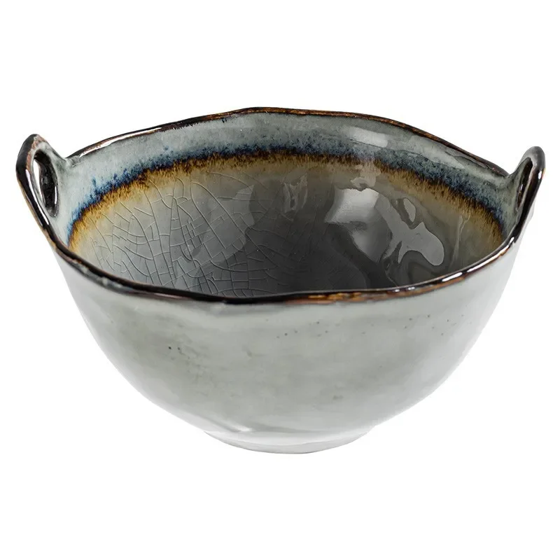 Full of Charm Japanese-style Retro Ceramic Binaural High-value Fruit Salad Household Dish Bowl Micro-flaw
Full of Charm Japanese-style Retro Ceramic Binaural High-value Fruit Salad Household Dish Bowl Micro-flaw