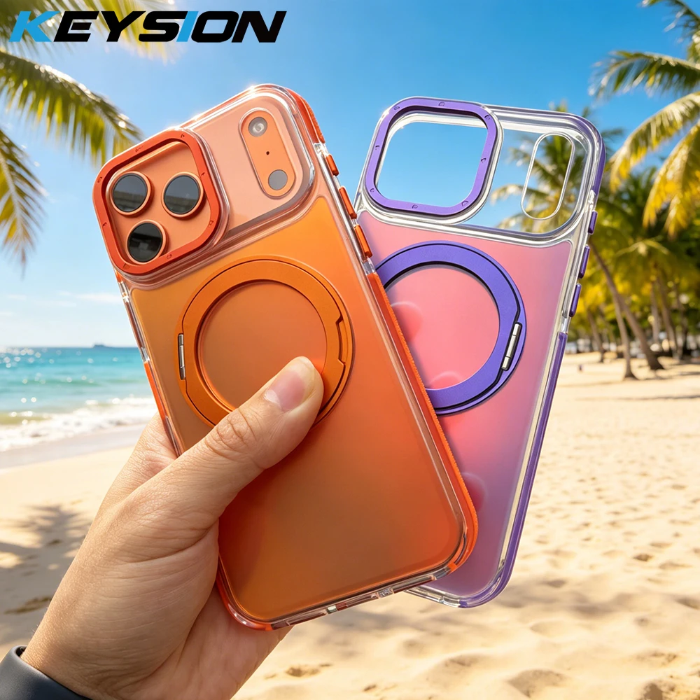 KEYSION 360°Ring Stand Magnetic Case for MagSafe for iPhone 11 12 13 14 15 17 Pro Max 16Plus Air Laser Gradient Shockproof Cover
KEYSION 360°Ring Stand Magnetic Case for MagSafe for iPhone 11 12 13 14 15 17 Pro Max 16Plus Air Laser Gradient Shockproof Cover
